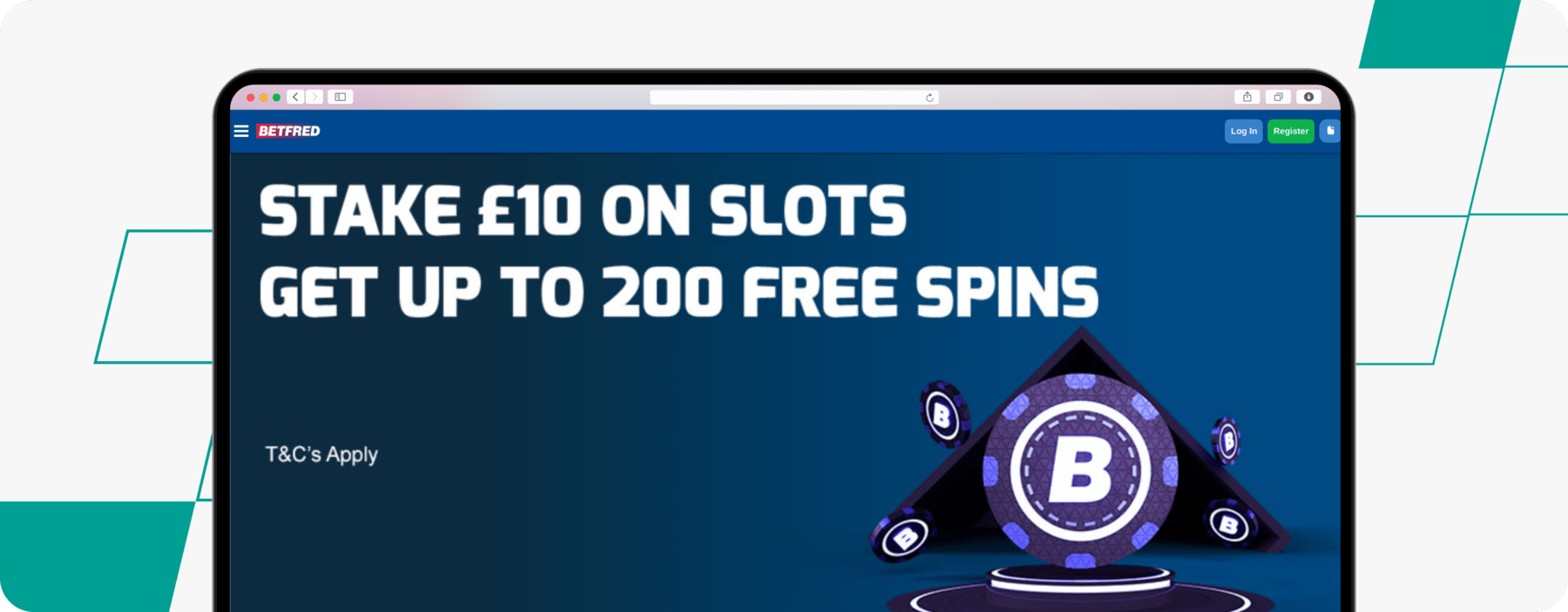 screenshot of betfred casino welcome offer