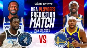 two great basketball player in matchup of timberwolves vs warriors