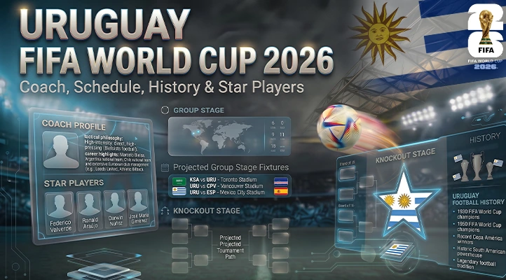 Uruguay FIFA World Cup 2026: Coach, Schedule, History & Star Players